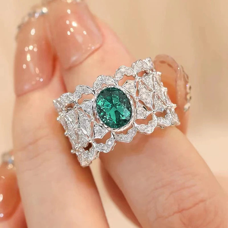 Dreamy Hollow Rings for Women Trendy Memorable Engagement Jewelry Female Delicate Creative Finger Accessories