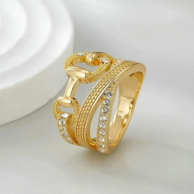 Stylish Bright Rings for Women Versatile Graceful Finger Accessories Versatile Modern Jewelry for Engagement
