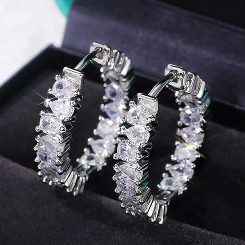 High-quality Silver Gold Color Earrings Women Wedding Party Earring  Christmas Gift Jewelry