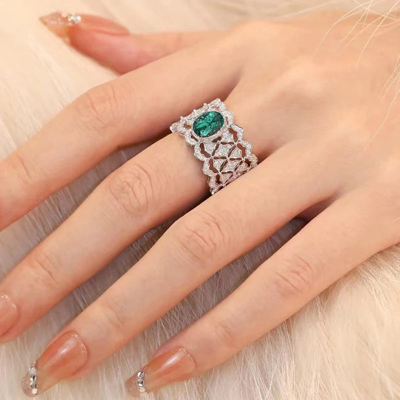 Dreamy Hollow Rings for Women Trendy Memorable Engagement Jewelry Female Delicate Creative Finger Accessories