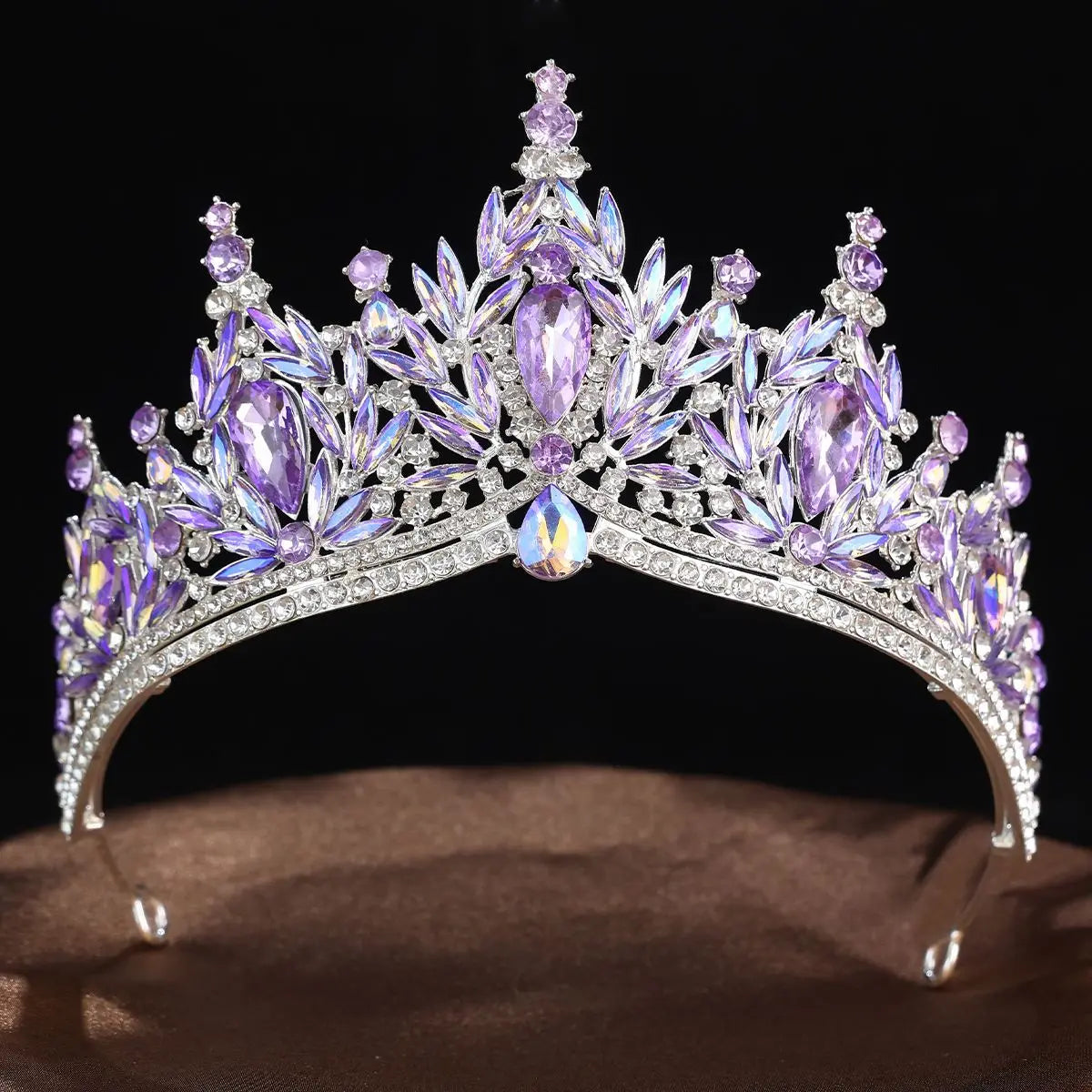 Luxury Water Drop Crystal Opal Bridal Tiara For Women Girls Headband Wedding Birthday Party Crown Hair Dress Accessories