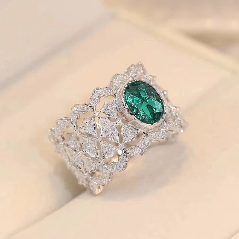 Dreamy Hollow Rings for Women Trendy Memorable Engagement Jewelry Female Delicate Creative Finger Accessories