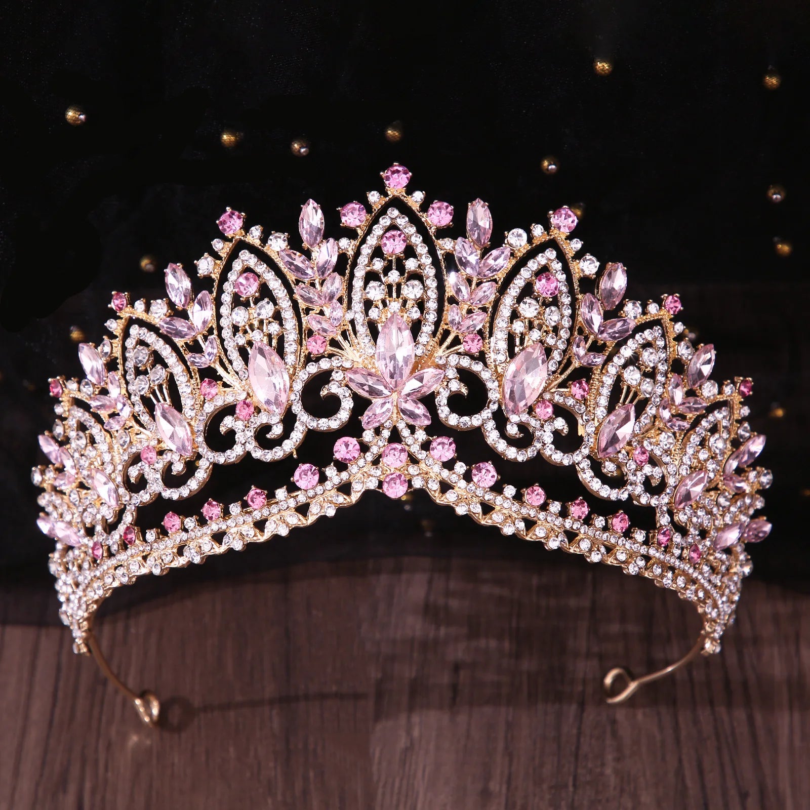 Luxury Bling Green Crystal Bridal Tiaras Crown For Women Rhinestone Pageant Prom Diadem Wedding Hair Accessories Jewelry