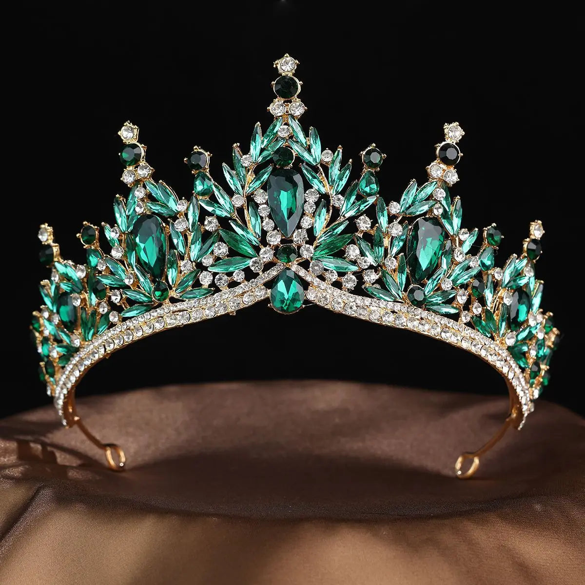 Luxury Water Drop Crystal Opal Bridal Tiara For Women Girls Headband Wedding Birthday Party Crown Hair Dress Accessories