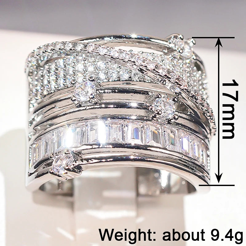 Trendy Rings for Women Delicate Fashionable Brilliant Accessories Delicate Engagement Party Jewelry