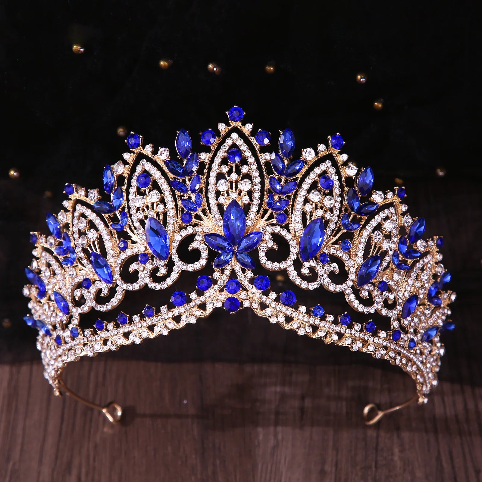 Luxury Bling Green Crystal Bridal Tiaras Crown For Women Rhinestone Pageant Prom Diadem Wedding Hair Accessories Jewelry
