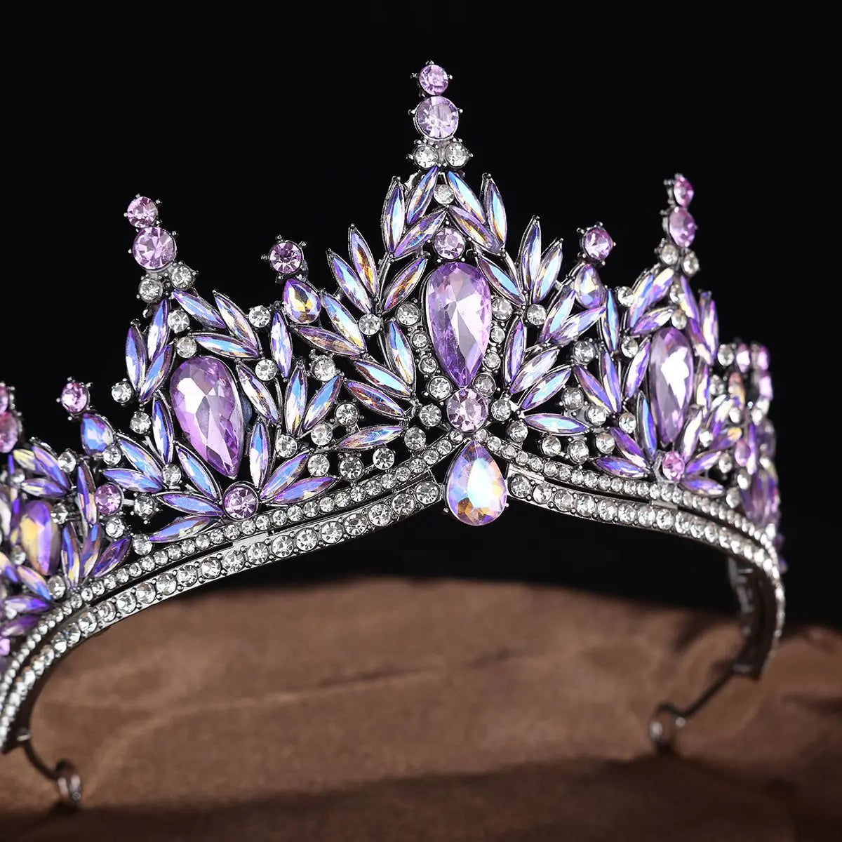 Luxury Water Drop Crystal Opal Bridal Tiara For Women Girls Headband Wedding Birthday Party Crown Hair Dress Accessories