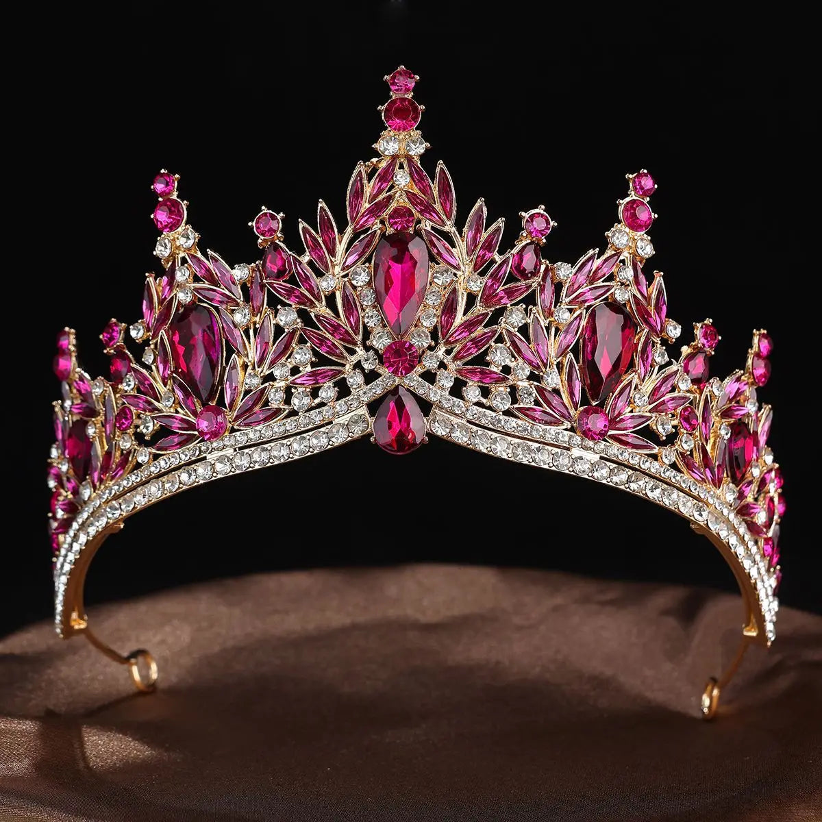 Luxury Water Drop Crystal Opal Bridal Tiara For Women Girls Headband Wedding Birthday Party Crown Hair Dress Accessories