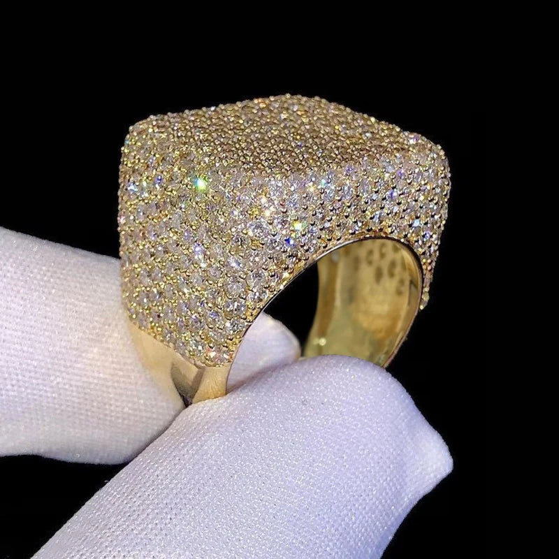 Geometric Square Shaped Cubic Zirconia Women Rings for Wedding Engagement Band Accessories Sparkling Trendy Jewelry