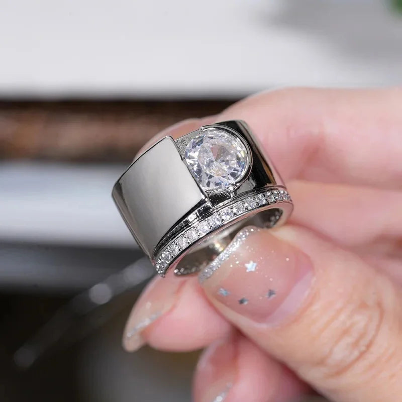 Precious Dazzling Rings for Women Modern Grand Statement Finger Accessories Attractive Luxurious Wedding Party Jewelry