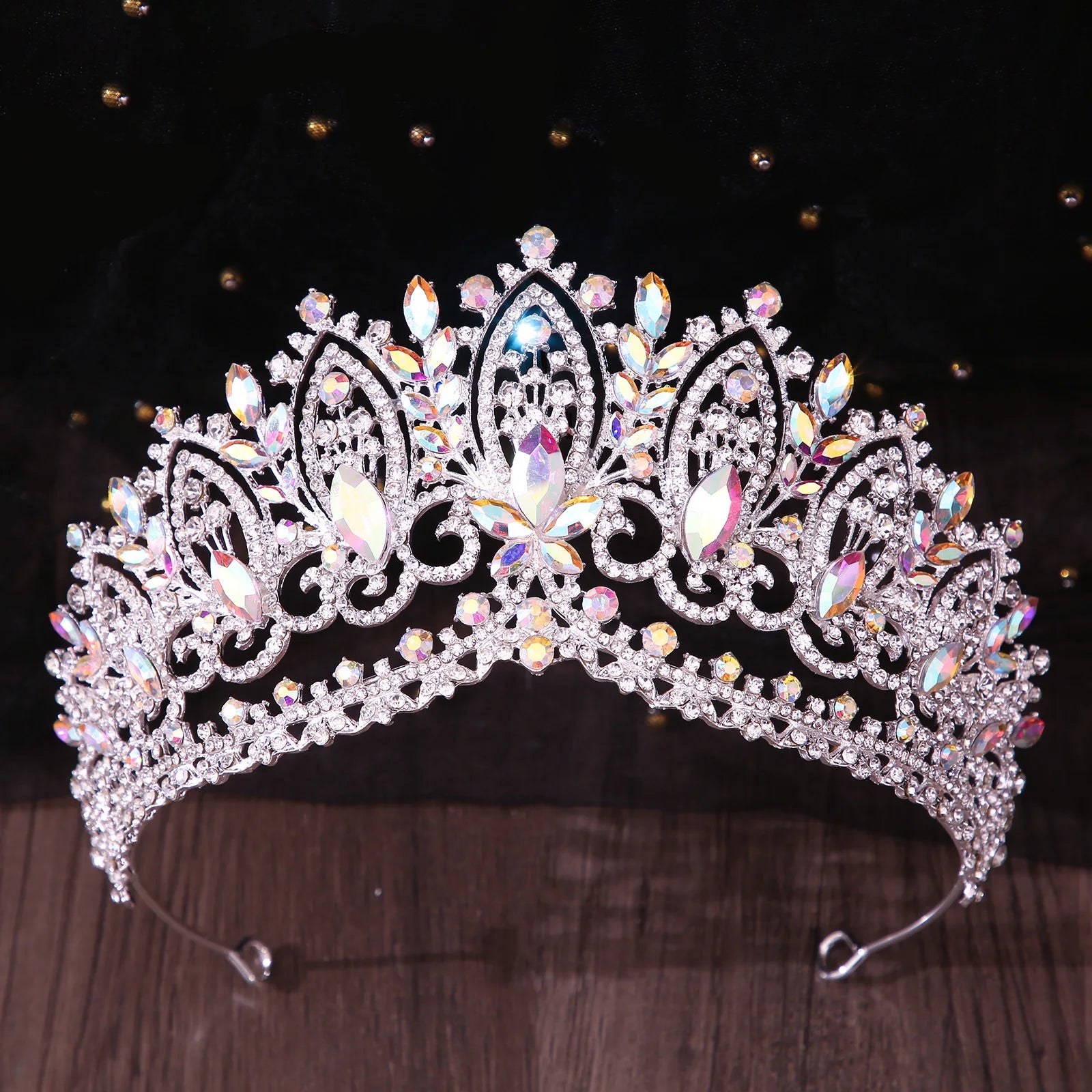 Luxury Bling Green Crystal Bridal Tiaras Crown For Women Rhinestone Pageant Prom Diadem Wedding Hair Accessories Jewelry